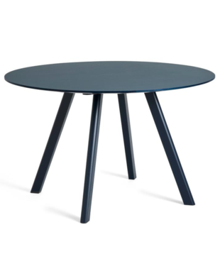 CPH 25 Round Dining Table smokey blue linoleum 120cm