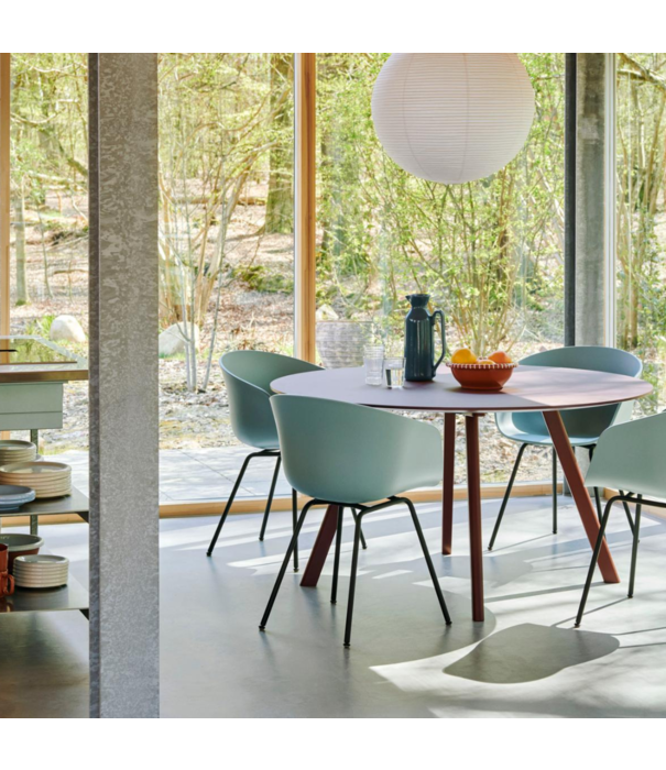 Hay  CPH 20 Dining Table Round smokey blue linoleum