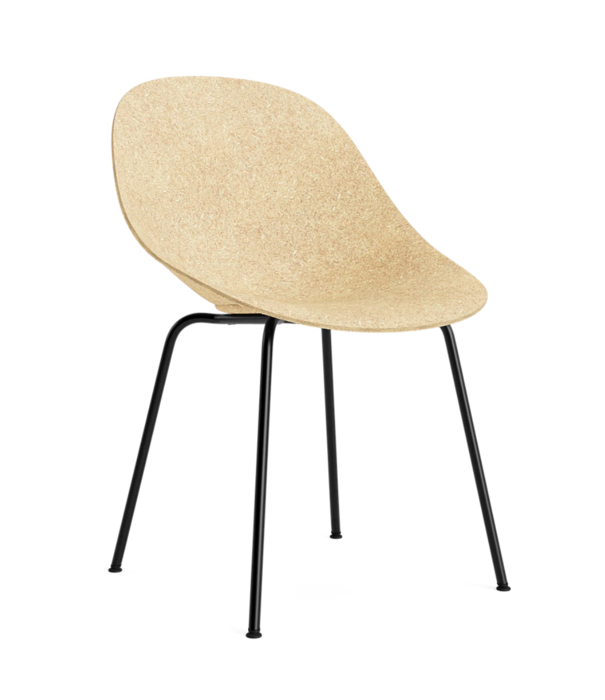 Normann Copenhagen  Mat Eetkamerstoel, cream stalen poten