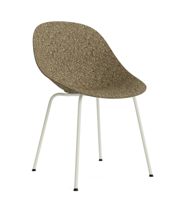 Normann Copenhagen  Mat Eetkamerstoel, cream stalen poten