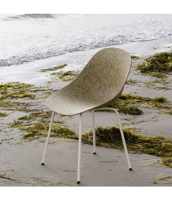 Normann Copenhagen  Mat Eetkamerstoel, cream stalen poten