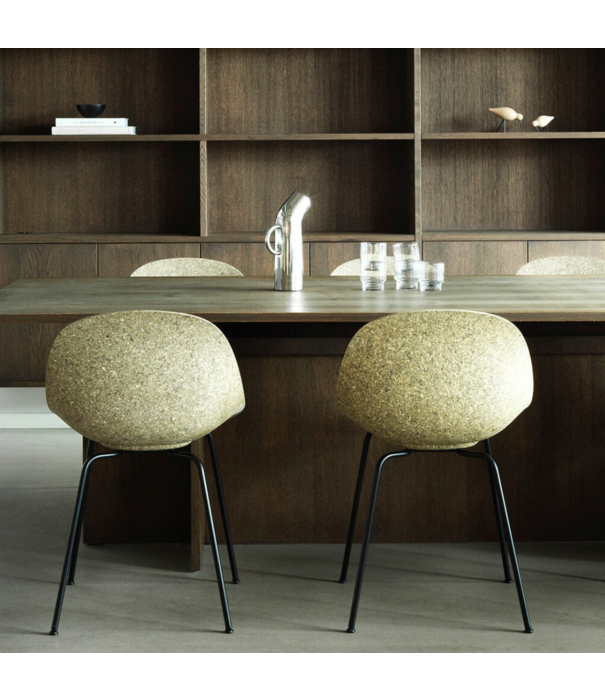 Normann Copenhagen  Mat Eetkamerstoel, cream stalen poten