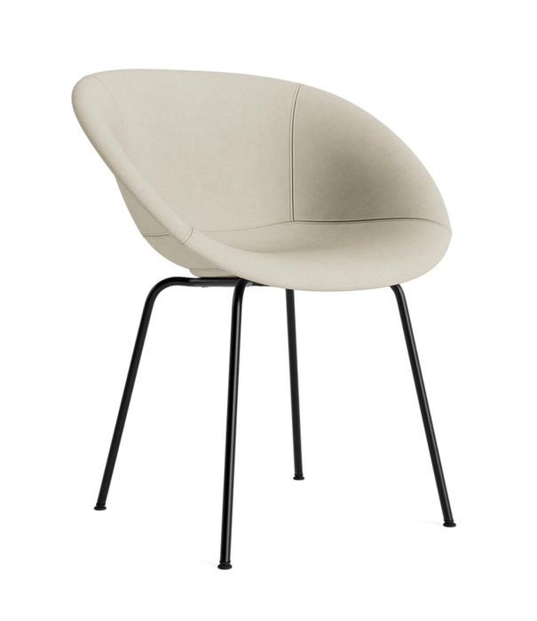 Normann Copenhagen  Mat Armstoel volledig gestoffeerd, zwart poten