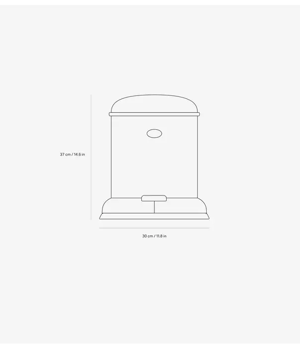 Vipp  14 pedal bin Stainless steel 8 L