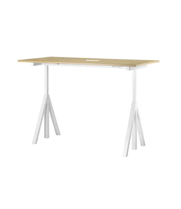 String  Furniture Works Bureau hoogte verstelbaar, eiken / wit