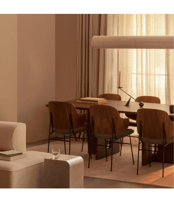 Audo Hashira Linear Pendant Lamp raw linen