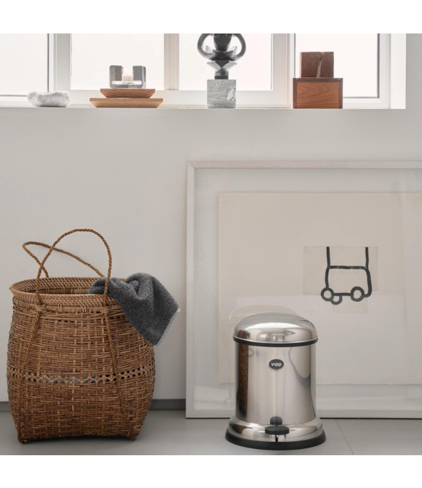 Vipp   13 pedal bin Stainless steel 4 L