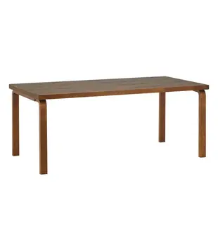 Artek Aalto Table 83 Rectangular, birch walnut 182cm