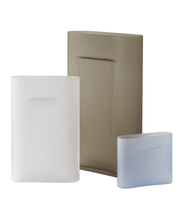 Muuto  Muuto Ridge Frosted Vaas Taupe