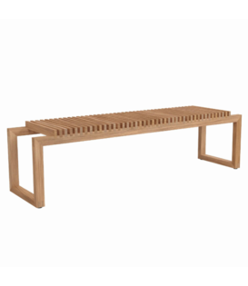Fritz Hansen Cutter Bank teak, 25th Anniversary 160cm