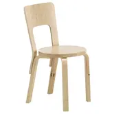 Artek Aalto Chair 66 wild birch, natural lacquered