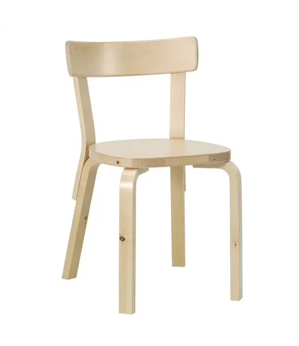 Artek  Artek Aalto Chair 69 wild birch, natural lacquered