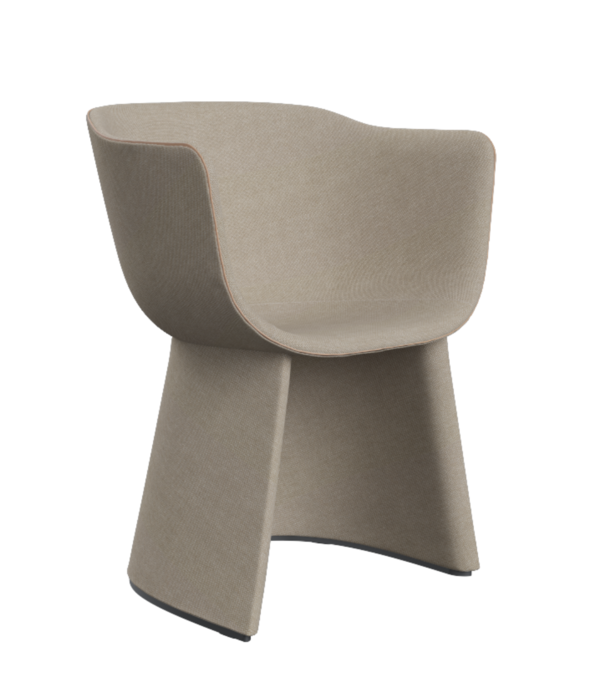 Fritz Hansen Monolit CM221  Eetstoel met leer bies