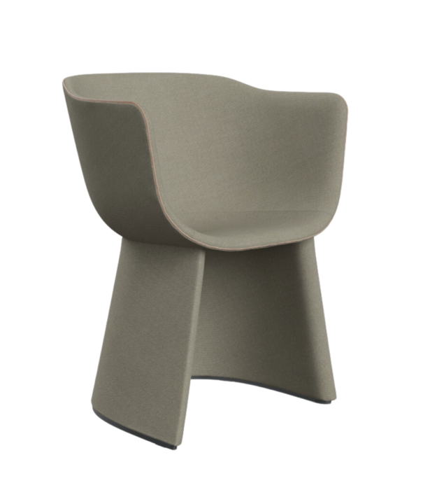 Fritz Hansen Monolit CM221  Eetstoel met leer bies