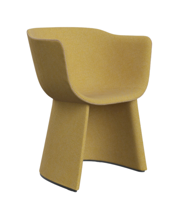 Fritz Hansen Monolit CM221  Eetstoel met leer bies