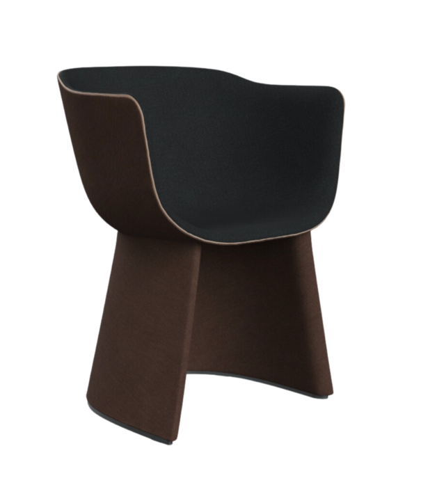 Fritz Hansen Monolit CM221  Eetstoel met leer bies