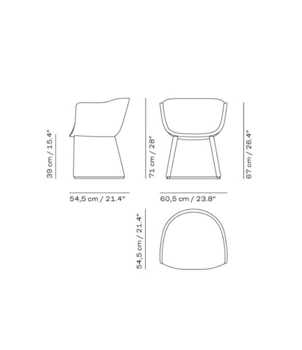 Fritz Hansen Monolit CM231 Lounge Stoel met leer bies