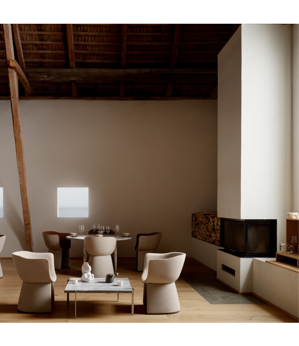 Fritz Hansen Monolit CM231 Lounge Stoel met leer bies