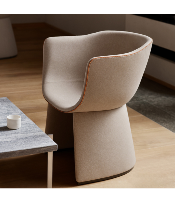 Fritz Hansen Monolit CM231 Lounge Stoel met leer bies
