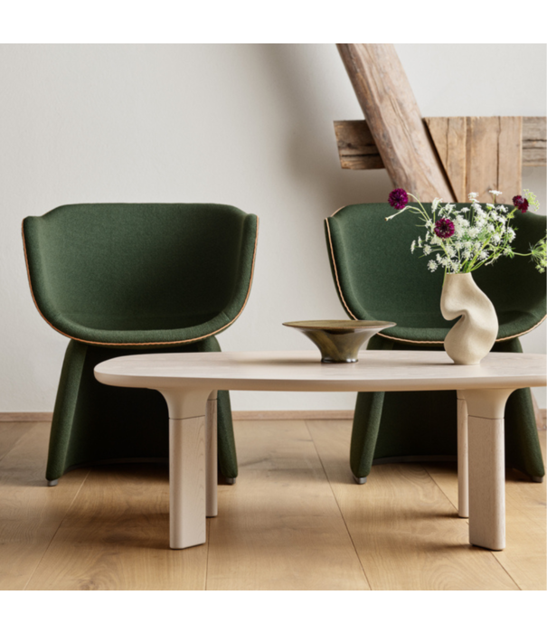 Fritz Hansen Fritz Hansen CM231 Monolit Lounge Stoel met leer bies