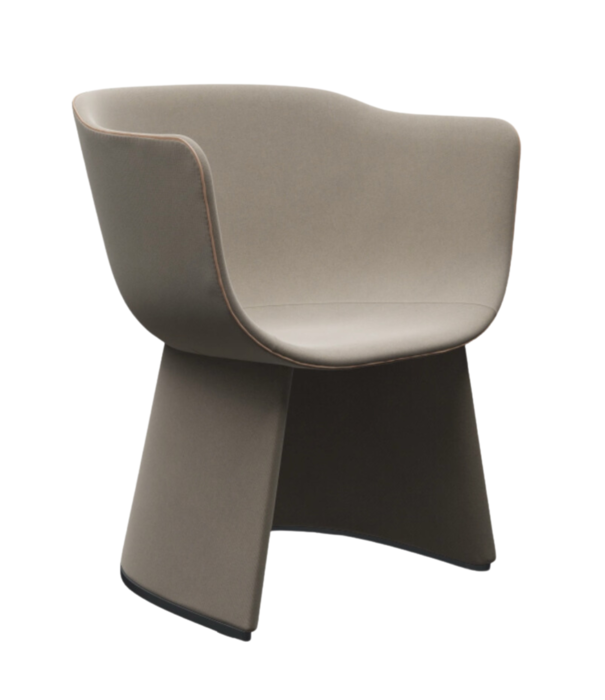 Fritz Hansen Monolit CM231 Lounge Stoel met leer bies