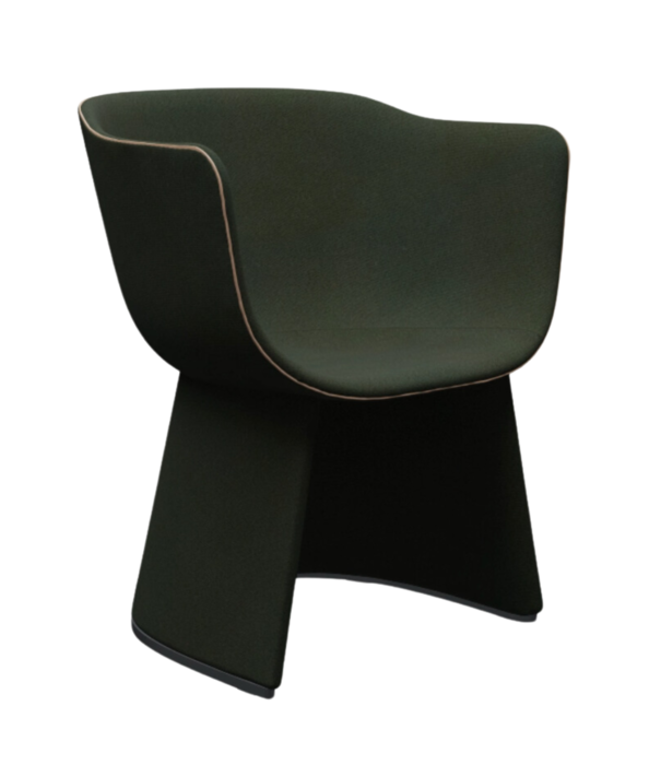 Fritz Hansen Monolit CM231 Lounge Stoel met leer bies