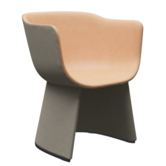 Fritz Hansen CM231 Monolit Lounge Stoel met leer bies