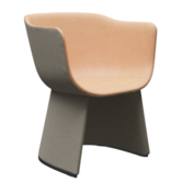 Monolit CM231 Lounge Stoel met leer bies