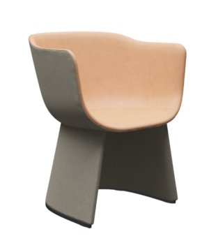 Monolit Lounge Chair w. leather piping