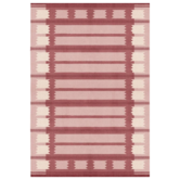 Layered Röllakan Wool Rug Iris  Raspberry