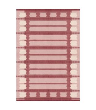 Layered Röllakan Rug Iris Raspberry