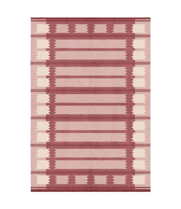 Layered  Röllakan Iris Rug - Raspberry