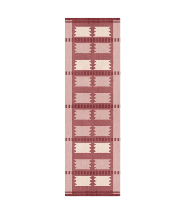Layered  Röllakan Iris Rug - Raspberry