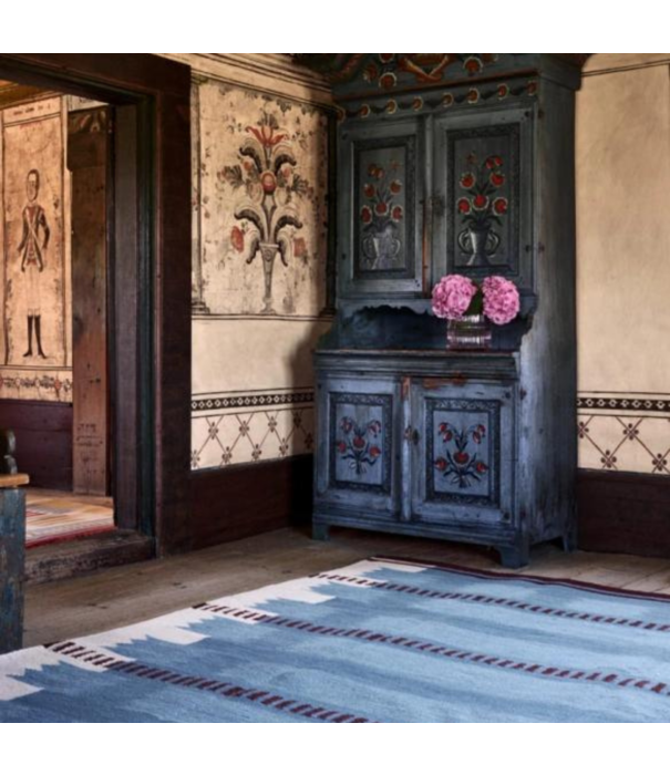 Layered  Layered Röllakan Rug Iris Petrol