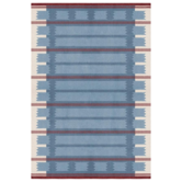 Layered Röllakan Wool Rug Iris Petrol