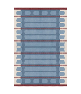 Layered Röllakan Rug Iris Petrol