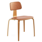 Montana Kevi Stoelen Collectie, Kevi 2070 Stoel eiken,  leer ultra brandy