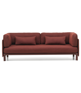 Vitra Anagram Modular 3 seater Sofa fabric Cento 12, dark burgundy base