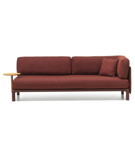 Vitra Anagram Modular 3 seater Sofa fabric Cento 12, dark burgundy base