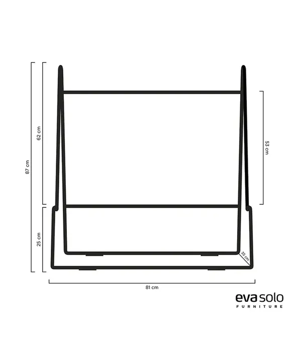 Eva Solo  Eva Solo Carry TV Stand Zwart  met wielen