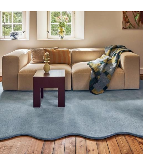 Layered  Layered Scallop Rug Soft Blue