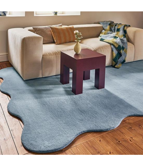 Layered  Layered Scallop Rug Soft Blue