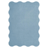 Layered Scallop Rug Soft Blue