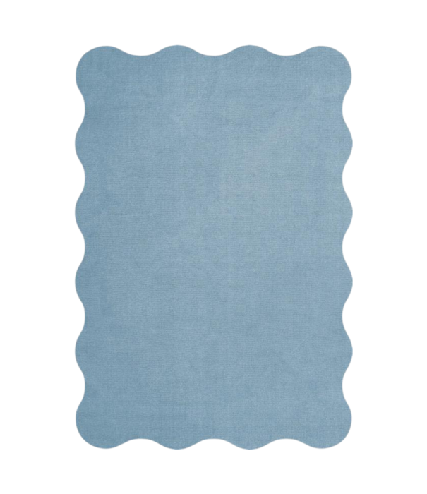 Layered  Layered Scallop Rug Soft Blue