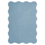 Layered Scallop Rug Soft Blue