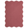 Layered Scallop Rug Raspberry Red