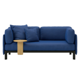 Vitra Anagram Modular 2 seater Sofa fabric Laser RE 19 blue, with side table