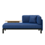 Vitra Anagram Modular 2 seater Sofa fabric Laser RE 19 blue, with large side table