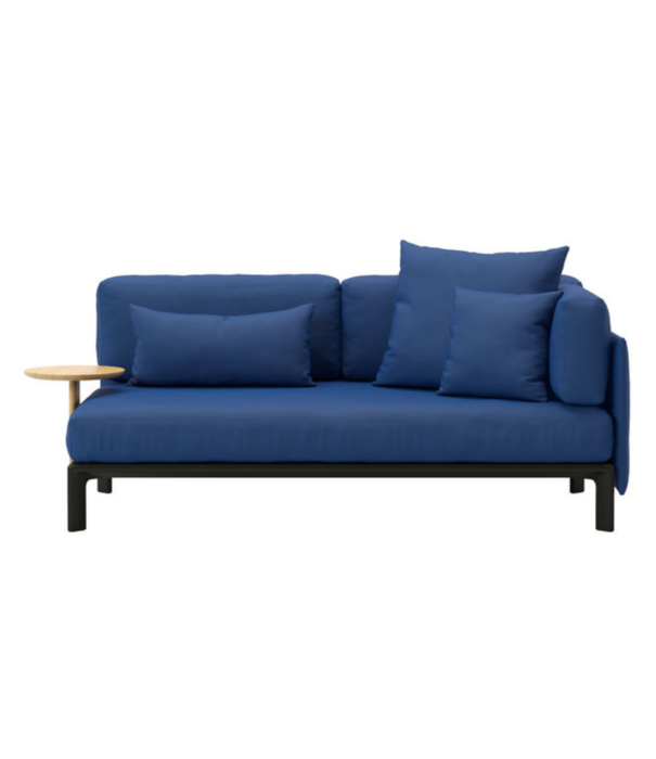 Vitra  Vitra Anagram Modular 2 seater Sofa left open,  Laser RE 19 blue, with side table