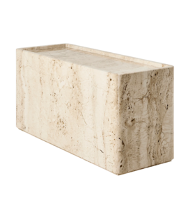 Gubi Pietra Side Table travertine 30 x 80 x 40